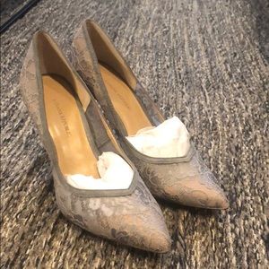 Banana republic Grey Lace High heel